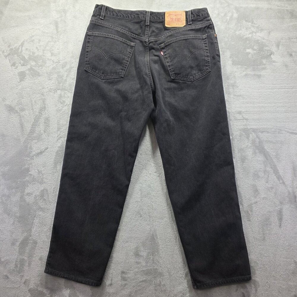 Vintage Levis 550 Jeans Mens 38x30 Black Relaxed Fit Tapered Straight Leg Y2K